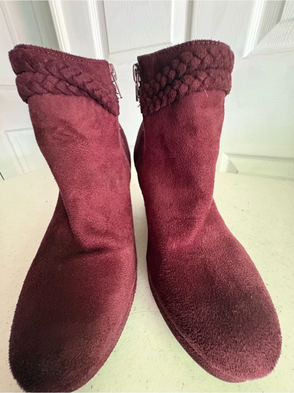 JustFab suede wedge